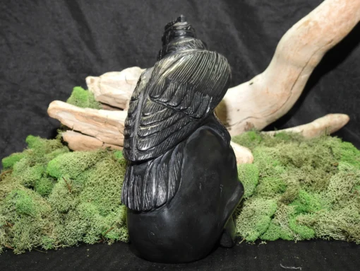 Black Onyx Skull with Vulture - Image 3