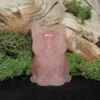 Rose Quartz Cat Carving