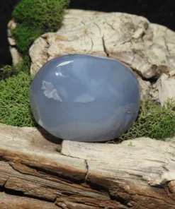 Blue Chalcedony Palm Stone
