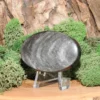 Silver Sheen Obsidian Palm Stone