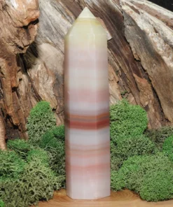 Pink Banded Calcite Tower