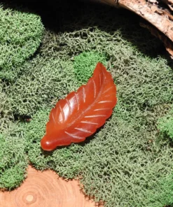 Carnelian Leaf Carving