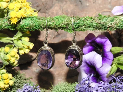 Amethyst Earrings .925 Sterling Silver