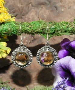 Citrine Earrings .925 Sterling Silver