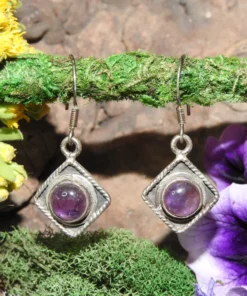 Amethyst Earrings .925 Sterling Silver