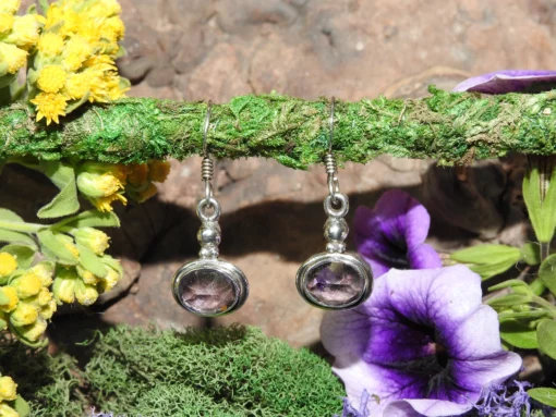 Amethyst Earrings .925 Sterling Silver - Image 2