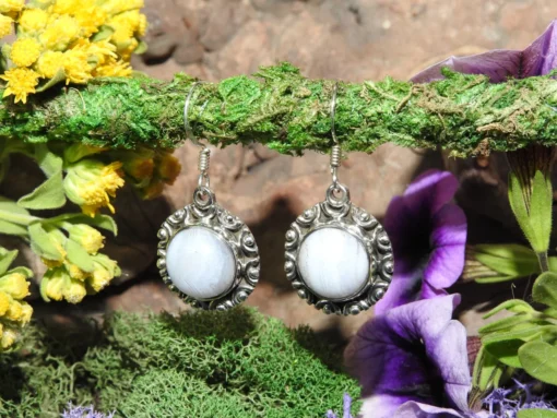 Blue Lace Agate .925 Sterling Silver Earrings - Image 2