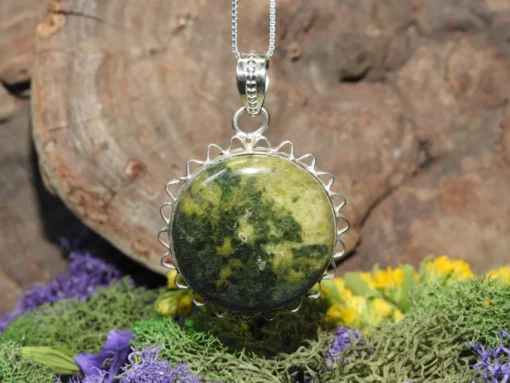 Serpentine .925 Sterling Silver Pendant