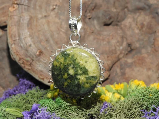 Serpentine .925 Sterling Silver Pendant - Image 2