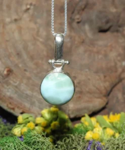 Larimar .925 Sterling Silver Pendant