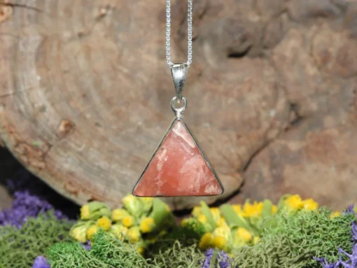 Rhodochrosite .925 Sterling Silver Pendant