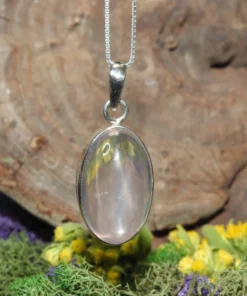 Rose Quartz .925 Sterling Silver Pendant