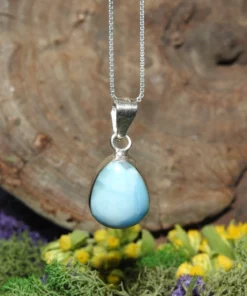 Larimar .925 Sterling Silver Pendant