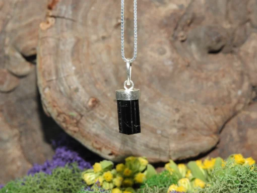 Black Torumaline .925 Sterling Silver Pendant - Image 2