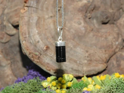 Black Torumaline .925 Sterling Silver Pendant
