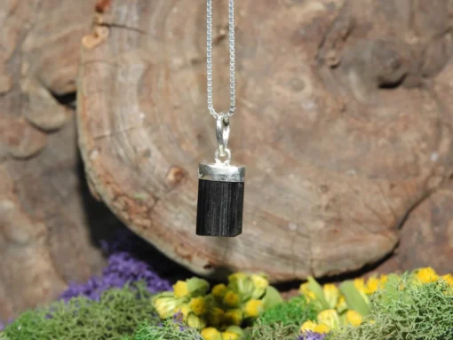 Black Tourmaline .925 Sterling Silver Pendant