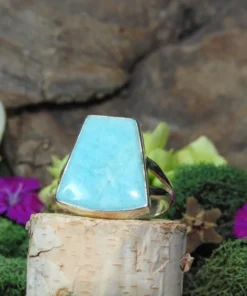 Amazonite Sterling Silver Ring Size 9