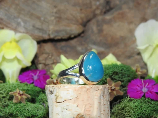 Hemimorphite .925 Sterling Silver Ring Size 5 - Image 2