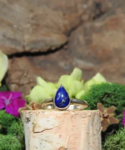 Lapis Lazuli .925 Sterling Silver Ring Size 4