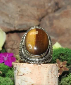 Tiger Eye .925 Sterling Silver Ring Size 8