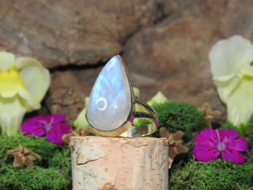 Moonstone .925 Sterling Silver Ring Size 9