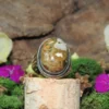 Rainforest Jasper .925 Sterling Silver Ring Size 8