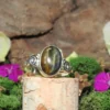 Blue Tiger Eye .925 Sterling Silver Ring Size 10