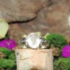 Rose Quartz .925 Sterling Silver Ring Size 10