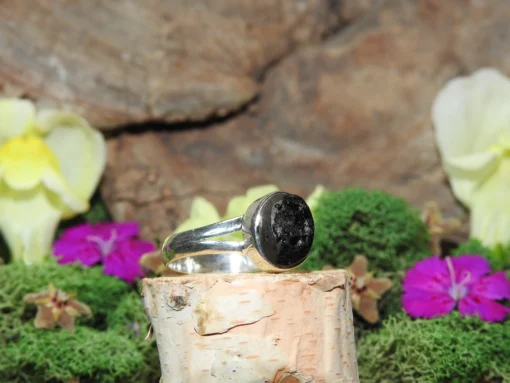 Tektite .925 Sterling Silver Ring Size 9 - Image 2