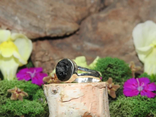 Tektite .925 Sterling Silver Ring Size 9 - Image 3