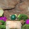 Malachite .925 Sterling Silver Ring Size 6