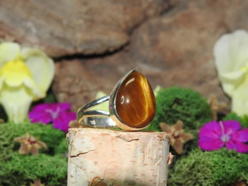 Tiger Eye .925 Sterling Silver Ring Size 9 - Image 3