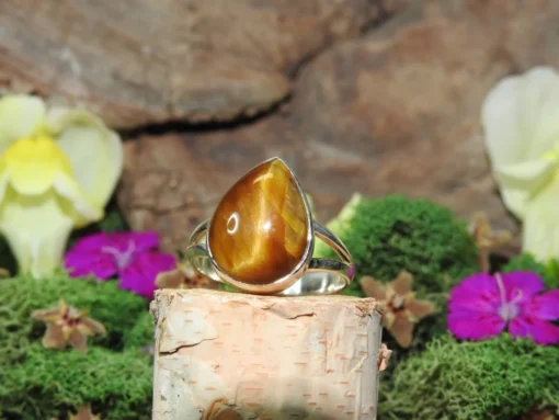 Tiger Eye .925 Sterling Silver Ring Size 9