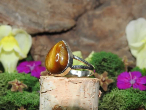 Tiger Eye .925 Sterling Silver Ring Size 9 - Image 2