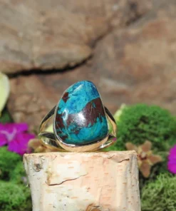 Chrysocolla .925 Sterling Silver Ring Size 7