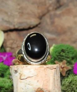 Black Onyx .925 Sterling Silver Ring Size 8