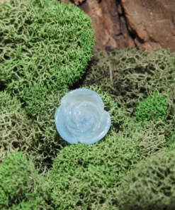 Aquamarine Rose Carving
