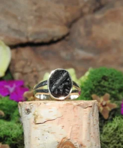 Tektite .925 Sterling Silver Ring Size 5