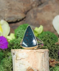 Bloodstone .925 Sterling Silver Ring Size 5