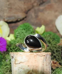 Shungite .925 Sterling Silver Ring Size 9