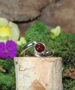 Garnet .925 Sterling Silver Rings Size 7