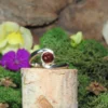 Garnet .925 Sterling Silver Ring Size 8