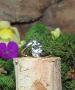 Blue Topaz .925 Sterling Silver Ring Size 6