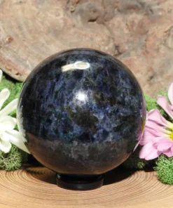 Iolite with Emerald Sphere