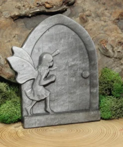 Silver Sheen Obsidian Fairy Door