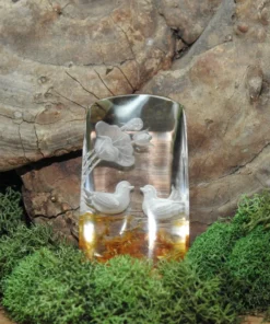 Etched Quartz Bird Carving