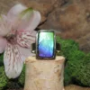 Ammolite Sterling Silver Ring Size 8