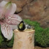Moldavite Sterling Silver Ring Size 8