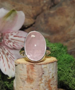 Morganite Sterling Silver Ring Size 9