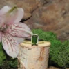 Green Tourmaline Sterling Silver Ring Size 7